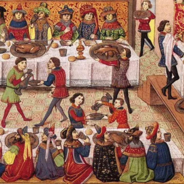 enluminure-banquet-médiéval